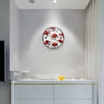 thumbnail image 5 of Yayeee Wall Clock Battery Operated 11.9" Silent Quartz Non-Ticking for Living Room Decor, Red Santa Hats Pattern, 5 of 8