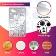 thumbnail image 3 of 1pc Sports and Study Element Stainless Steel Stencil Ball Camera Art Metal Journal Template, 3 of 9