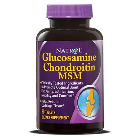 Natrol Glucosamine chondroïtine et MSM comprimés, 90 Ct