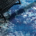 thumbnail image 6 of SAFAVIEH Madison Oscar Abstract Distressed Area Rug, Navy/Ivory, 2'2" x 4', 6 of 8