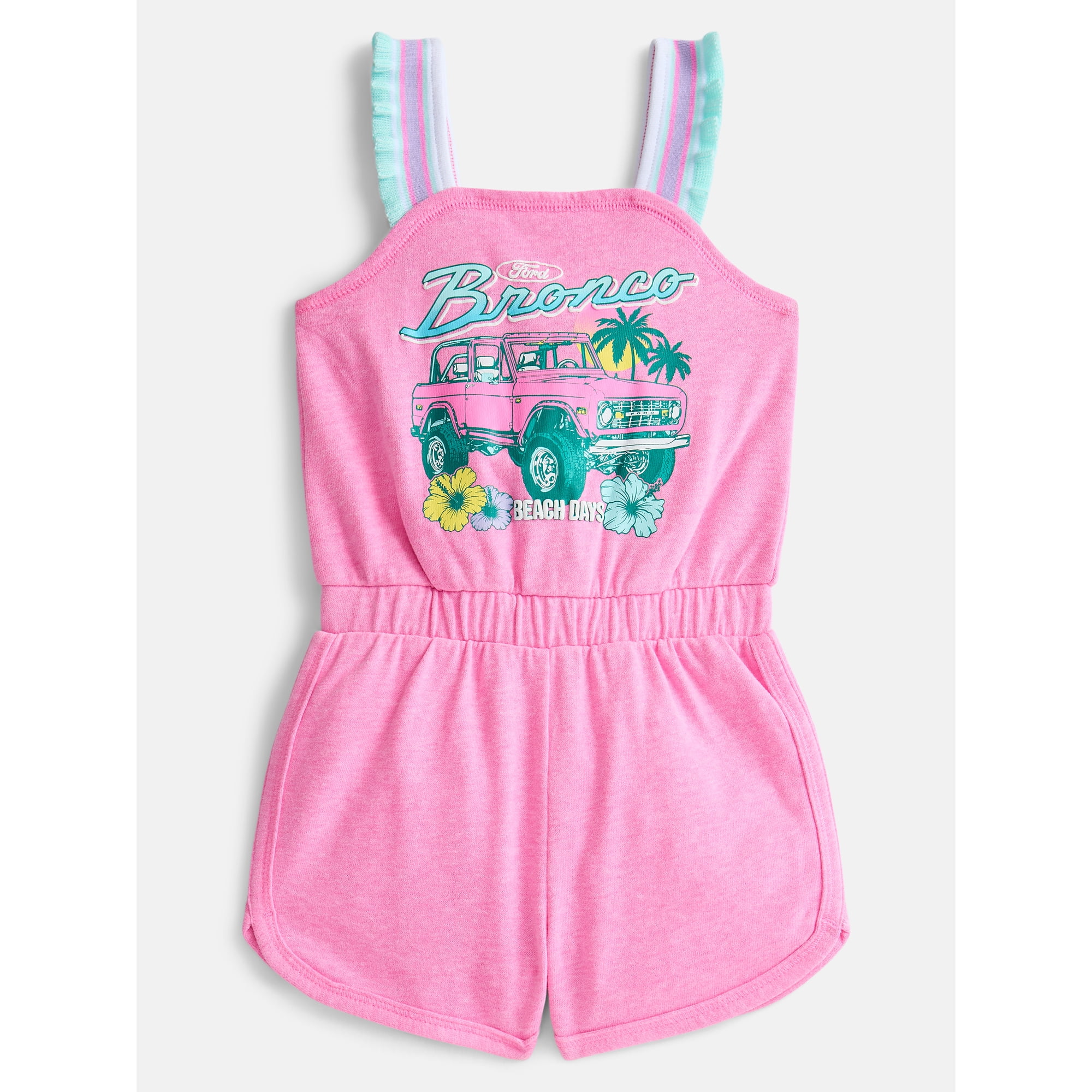 Ford Bronco Toddler Girls Sleeveless Romper, Sizes 12M-5T