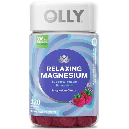 OLLY Relaxing Magnesium Gummy Supplement with Magnesium Citrate, 120 Ct