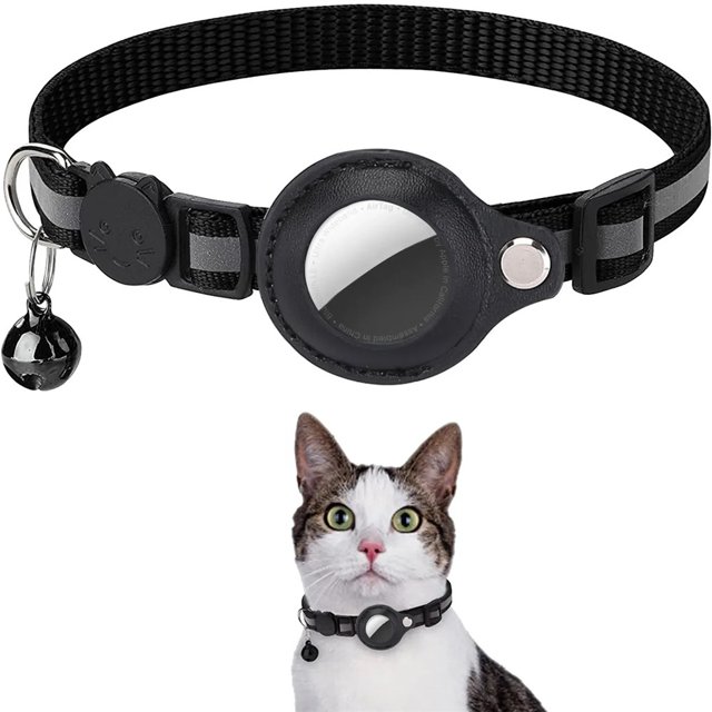 Collier Porte-Chat à Dégagement Rapide Bandes Réfléchissantes Collier Ajustable pour Chaton Collier Imperméable pour Clochette de Chat Étui pour Animal Collier