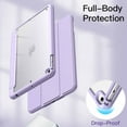thumbnail image 3 of JETech Case for iPad Mini 5/4 (7.9-Inch 2019/2015 Model) with Pencil Holder, Clear Transparent Back Shell Slim Stand Shockproof Tablet Cover, Auto Wake/Sleep (Light Purple), 3 of 7