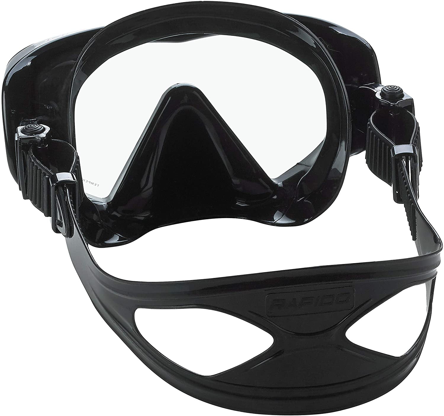 Phantom Aquatics Rapido Boutique Collection Clareza Panoramic View Tempered Glass Lens Mask Dry Snorkel Set Great for Travel Mask Snorkel Combo 