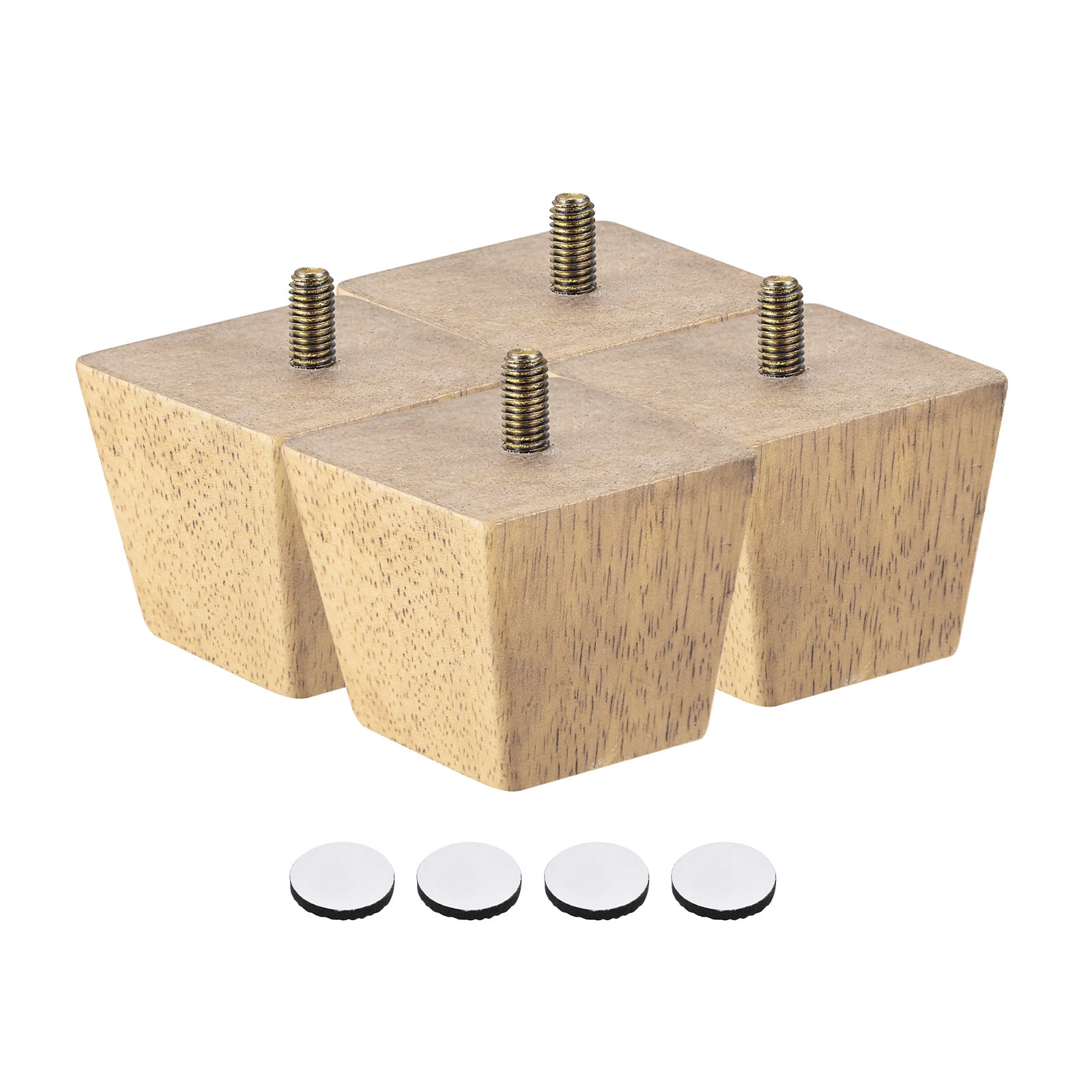 Uxcell Furniture Legs 2 Inch(50mm) Set of 4 Square Solid Wood Couch