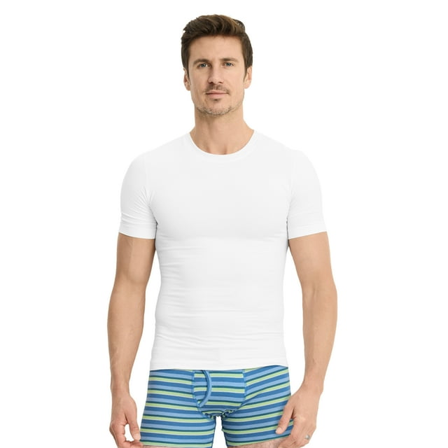 Jockey T-Shirt de Dessous à Col Ras du Cou en Coton Extensible FormFit pour Homme