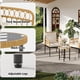 thumbnail image 3 of 3 - piece outdoor patio muebles set: wicker rattan sillas con glass mesa, bistro set con removable cushions, moderno rattan patio sillas para garden o balcony in blanca, 3 of 8