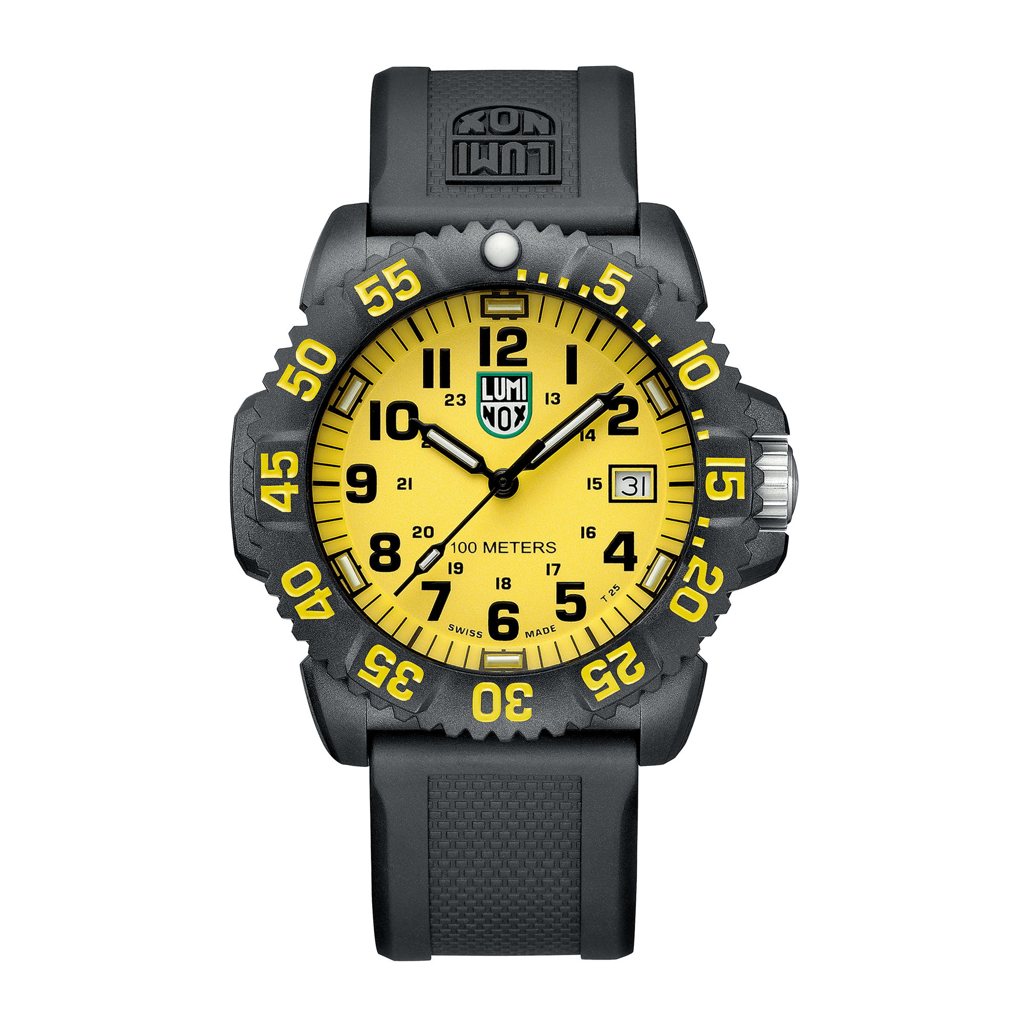 Luminox Men's 44 mm Sea Lion Carbonox Watch X2.2055.1, Yellow/Black