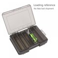 thumbnail image 5 of 12 Compartments Double Sided Fishing Tackle Box Visible Hard Plastic Clear Fishing Lure Bait Squid Jig Minnows Hooks Accessory Storage Case Container, 5 of 6