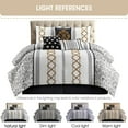 thumbnail image 5 of Nanshing Jamie 7 Piece Geometric Comforter Set, Black/Gold, Queen, 5 of 5