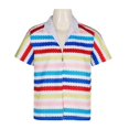 thumbnail image 4 of Nueva película Barbi Allen manga corta colorida rayas playa traje camisa Unisex adultos niños Halloween fiesta Cosplay disfraz uniforme, 4 of 4