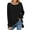 BLACK, variant on SHIBEVER Womens Sweaters Tops Black Fall Fashion Long Sleeve Tunic Lightweight Sweaters for Women Tops Dressy Casual Black Pullover Blouse Size XXL