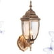 thumbnail image 5 of Lámpara de pared decorativa para jardín, impermeable, estilo vintage hexagonal, para patio exterior (bronceado), 5 of 6