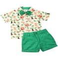 thumbnail image 1 of Chemises à Manches Courtes pour Petits Garçons Hauts Shorts Pantalons 2 Pcs Tenues d'Été, 1 of 6