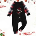 thumbnail image 2 of Odeerbi Christmas Pajamas for Family Holiday Plaid Long Sleeve Family Christmas Pajamas Matching Sets Infant Print Parent-child Suit Two-Piece Sleepwear Xmas Family Matching PJs Set Black, 2 of 5