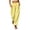 Yellow, variant on Edvintorg Plus Size Pants for Women Fashion Striped Elastic Waisted Wide Leg Loose Casual Trouser with Pockets Womens Clothing Yellow M