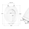 thumbnail image 2 of Power Clean Elongated White Plastic Toilet Seat, 2 of 5