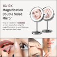 thumbnail image 2 of Ed Makeup, tocador LED de doble cara con aumento de 10x con S y Magnificat, operado 360 De Rotat 7 pulgadas Cordle, 2 of 5