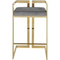thumbnail image 3 of Pemberly Row Modern 27"H Velvet Counter Stool in Gray (Set of 2), 3 of 6