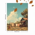 thumbnail image 3 of UXIEQU Rural Laundry Drying Scene Canvas Wall Art 15.75x11.81 Inches, 3 of 8