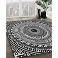 thumbnail image 2 of Ahgly Company Indoor Rectangle Patterned Charcoal Black Area Rugs, 2' x 3', 2 of 6