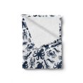 thumbnail image 2 of Nautical Soft Flannel Fleece Throw Blanket, Sea Creatures Demonstration in Monotone Design Octopus Lobster Crab, Cozy Plush for Indoor and Outdoor Use, 70" x 90", Dark Violet Blue White, by Ambesonne, 2 of 6