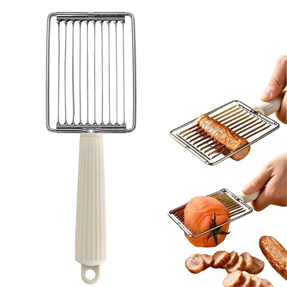 Multifunctional Kitchen Slicer – Stainless Steel Wire Cutter for Tomatoes, Eggs, Cheese, Strawberries, and Soft Foods with Ergonomic Handle