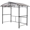 thumbnail image 2 of , Grill gazebo 8x5ft,outdoor patio canopy,BBQ shelter with steel Hardtop and side shelves, Black ,Steel ,, 2 of 18
