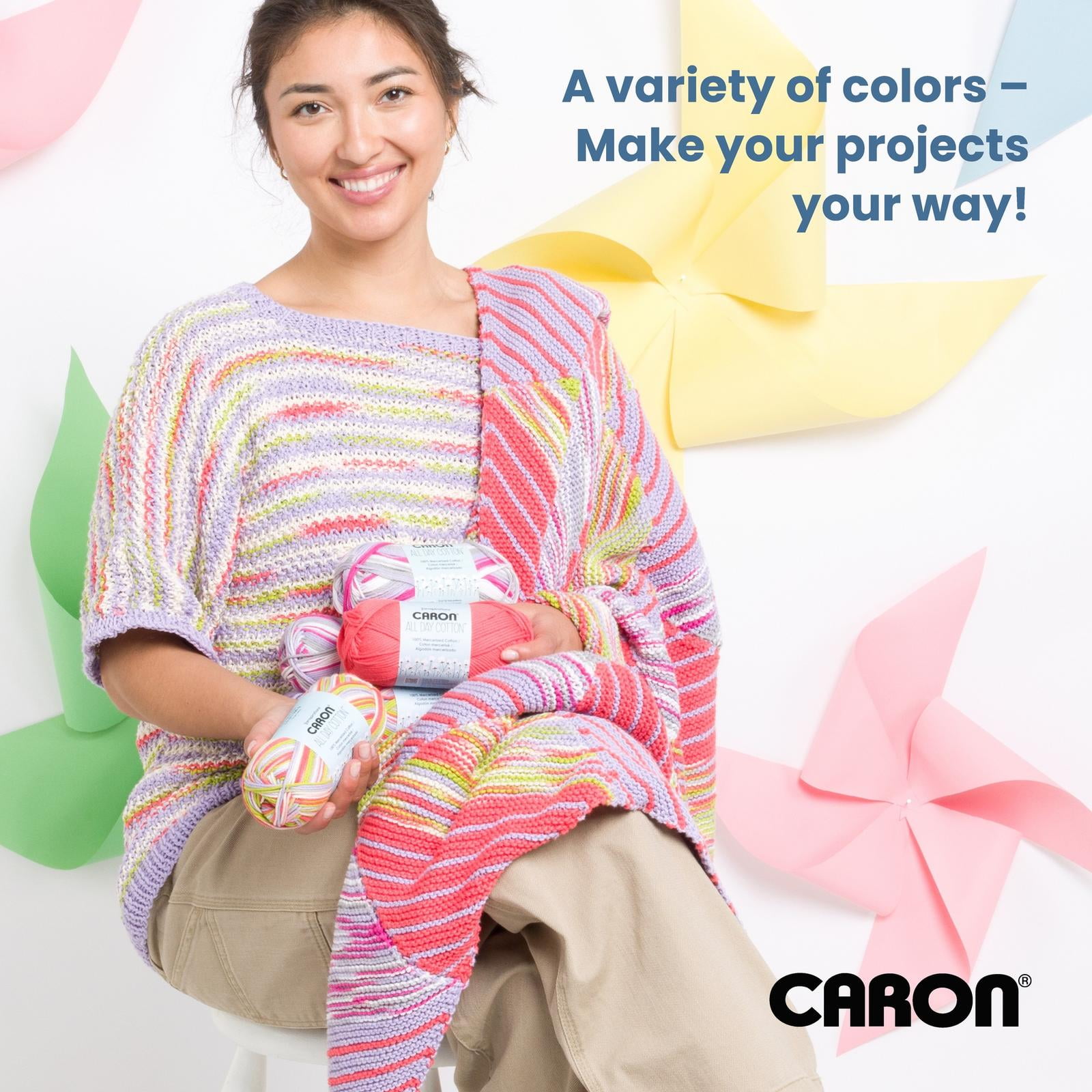 Caron® All Day Cotton™ #4 Moyen Coton Fil, 3.5oz/100g 173 Yards