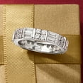 thumbnail image 4 of Ross-Simons 2.80 ct. t.w. Baguette and Round CZ Eternity Band in Sterling Silver, Women's, Adult, 4 of 5