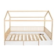 thumbnail image 4 of Cama Casa Con Barandales De Madera Individual Blanca - Duduk, 4 of 6