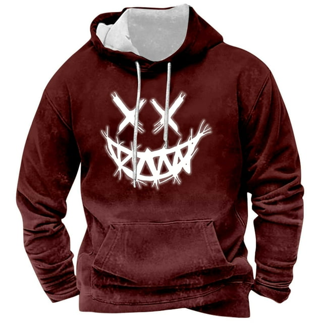 VBARHMQRT Chandails à Capuche Graphiques pour Hommes Chandail à Manches Longues Dégradé Athleisure