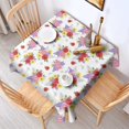 thumbnail image 2 of Pioneer Flower Floral Print Pattern Square Tablecloth, Waterproof Wipeable Spillproof Washable Table Cover for Home Kitchen Party and Daily Decor 60"x60", 2 of 6