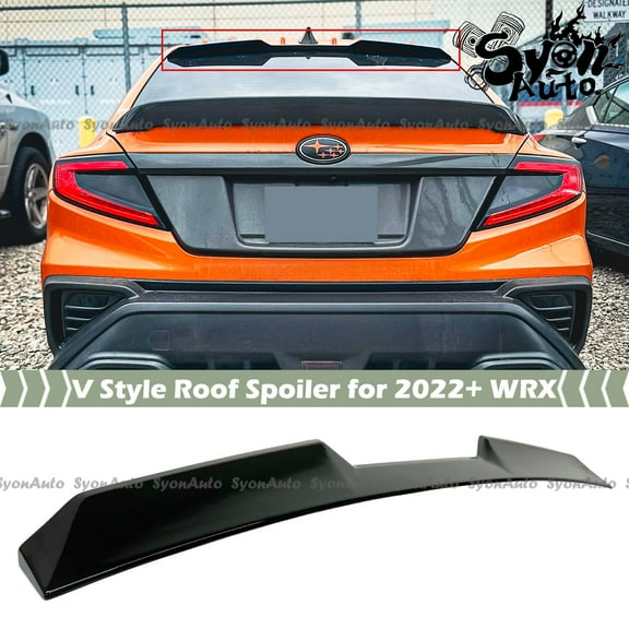 FOR 2022  SUBARU WRX VB JDM GLOSS BLACK V STYLE REAR ROOF SPOILER WING VISOR LID