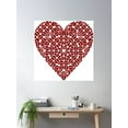 thumbnail image 2 of Geometric Heart (Black, Grey, Red) Poster Wall Art, Modern Wall Decor For Living Room Bedroom, 24x24 UNFRAMED, 2 of 3