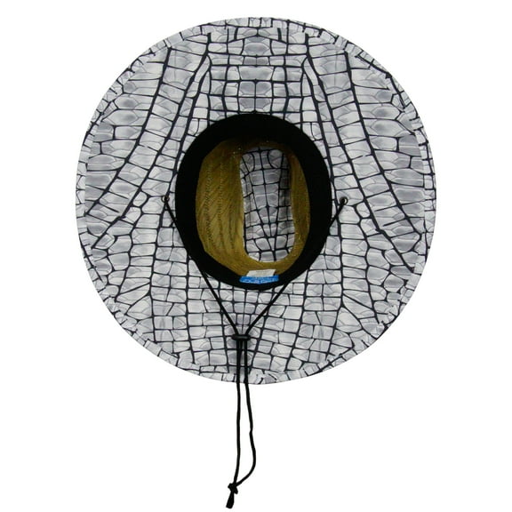 Fishing Life Fish Scales Lifeguard Hat - Straw, Adult, Unisex