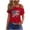 Red-2, variant on 4th of July Womens Clothes American Flag T Shirts Patriotic Red White Blue One Shoulder Tops Independence Day Short Sleeve Tees