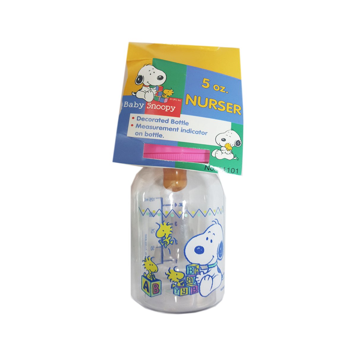 Peanuts Baby Snoopy & Baby Woodstock W Blocks 4-oz. Baby Bottle Nurser ...