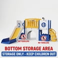 thumbnail image 5 of TLSUNNY 9-in-1 Toddler Slide Playset, with Enclosed Steps, Basketball Hoop & Storage, Telescope, Tunnel, Indoor Outdoor Climber, 5 of 11