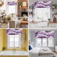 thumbnail image 6 of Rod Pocket Window Valances Gradient Purple Sea Wave Line Short Kitchen Curtains Abstract Arts Lines on White Window Treatment Drapes for Bedroom Bathroom Living Room 42x18In,1 Panel, 6 of 9