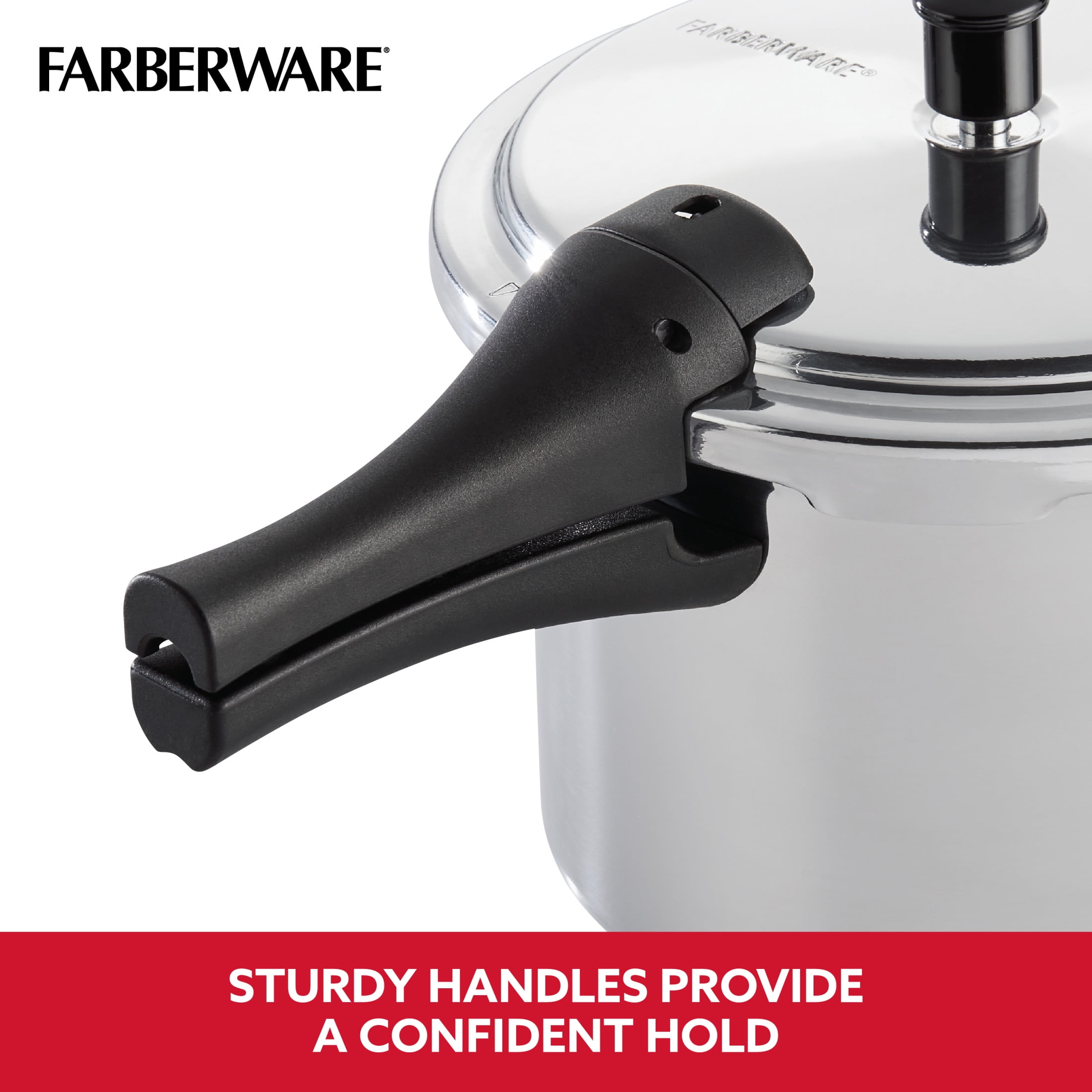 Farberware 6Qt Aluminium Stovetop Pressure Cooker NOS No Box W/  Manual/Recipes