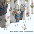 thumbnail image 6 of White Cow Flower Bucket Pattern Shower Curtain 84"x72" ,Bathroom Decorative Shower Curtains Set with 12 Hooks,Modern Waterproof Washable Shower Curtain, 6 of 6