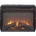 thumbnail image 5 of 23 inch Electric Fireplace Insert Heater, Paproos Freestanding & Recessed Ultra-thin Fireplace Heater with Log Set, Realistic Flame, Overheating Protection, 1400W, Antique Black, 5 of 7