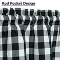 thumbnail image 3 of Buffalo Check Plaid Tier Curtains, Cotton Blend Gingham Rod Pocket Short Half Window Curtain, 3 of 9