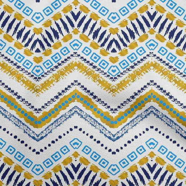 oneOone Velvet Gamboge Yellow Fabric Ikat Sewing Craft Projects Fabric Prints By Yard 58 Inch Wide