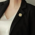thumbnail image 5 of Elegant Women's Brooch Featuring Exquisite Persimmon Floral Design with Copper Micro Inlaid Craftsmanship for Stylish Jacket Pin Jewelry Accessory, 5 of 5