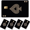 thumbnail image 2 of 5Pcs Credit Card Skin Sticker, Funny Credit Card Skin Sticker Cover, Vinyl Stickers for Debit Credit Cards, Cute Waterproof Skins Cover for Bank, EBT, Key, Transportation, ID (Poker), 2 of 8
