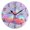 Black, variant on Round Art Wall Clock Vintage Oil Painting Texture Decorative Clock Black Pointer, Multi-Purpose Desktop & Hanging Creative Decor Clock for Home Living Room Cute Tomatoes