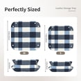 thumbnail image 3 of Multi-Size Leather Tray Four Corners Four Button Design Anti-Scratch Waterproof Convenient Cleaning Convenient Storage Slateblue Buffalo Plaid Check Tartan Scotland_2 Small, 3 of 8